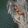 Deep water soloing is a new and particularly adventurous chapter in the history of rock climbing. Many describe it as the intersection between rock climbing and cliff jumping. (Photo by Mike Hutton)